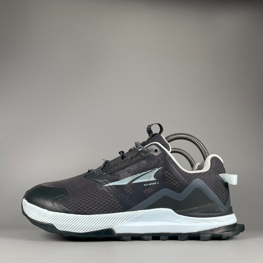 Altra Lone Peak All-WTHR 2 Women's Size 8.5 Navy Black Trail Running Shoes GUC